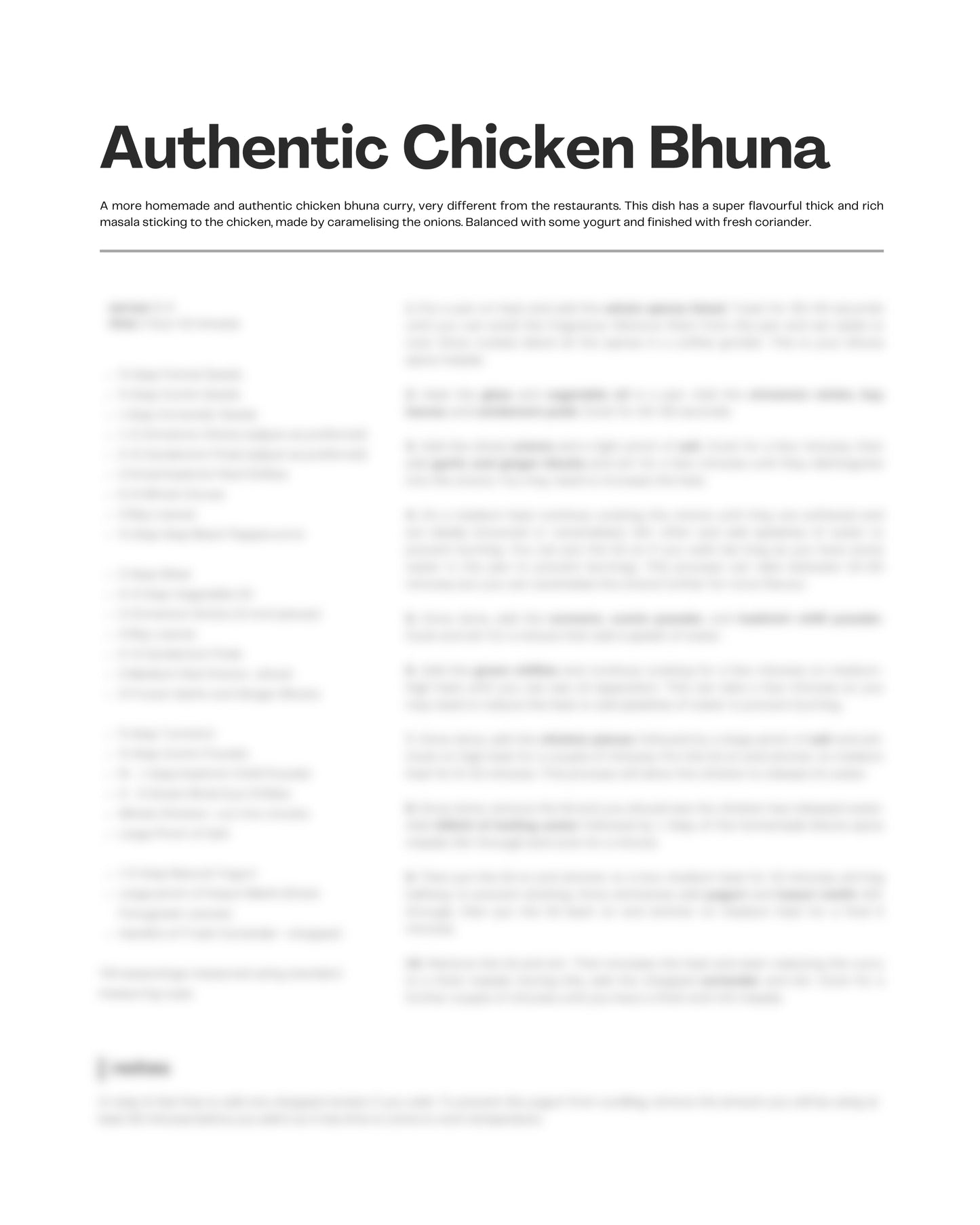 38. Authentic Chicken Bhuna e-Recipe