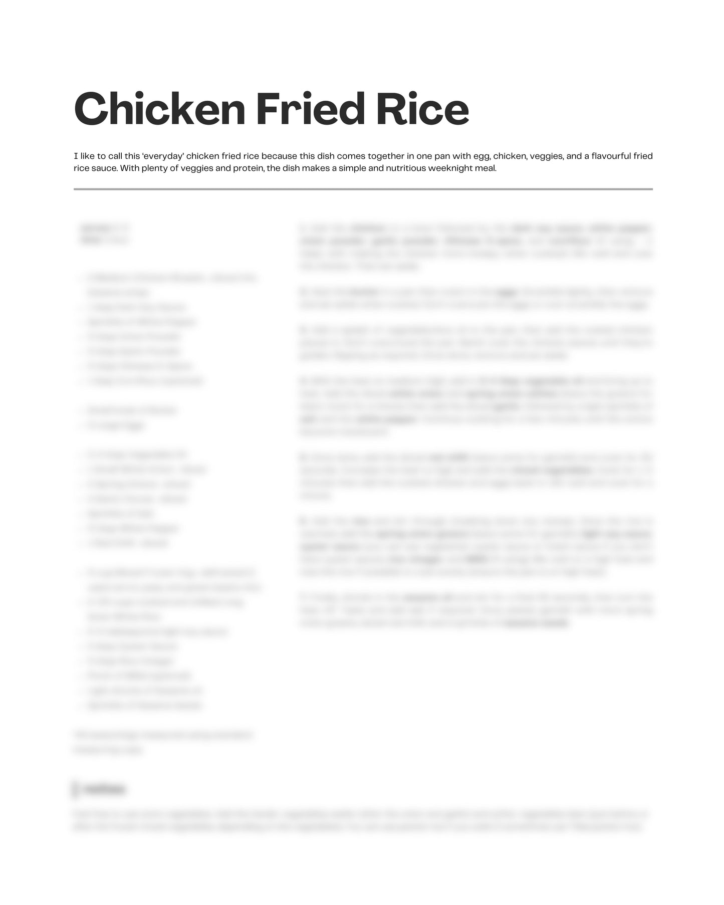 20. Chicken Fried Rice e-Recipe