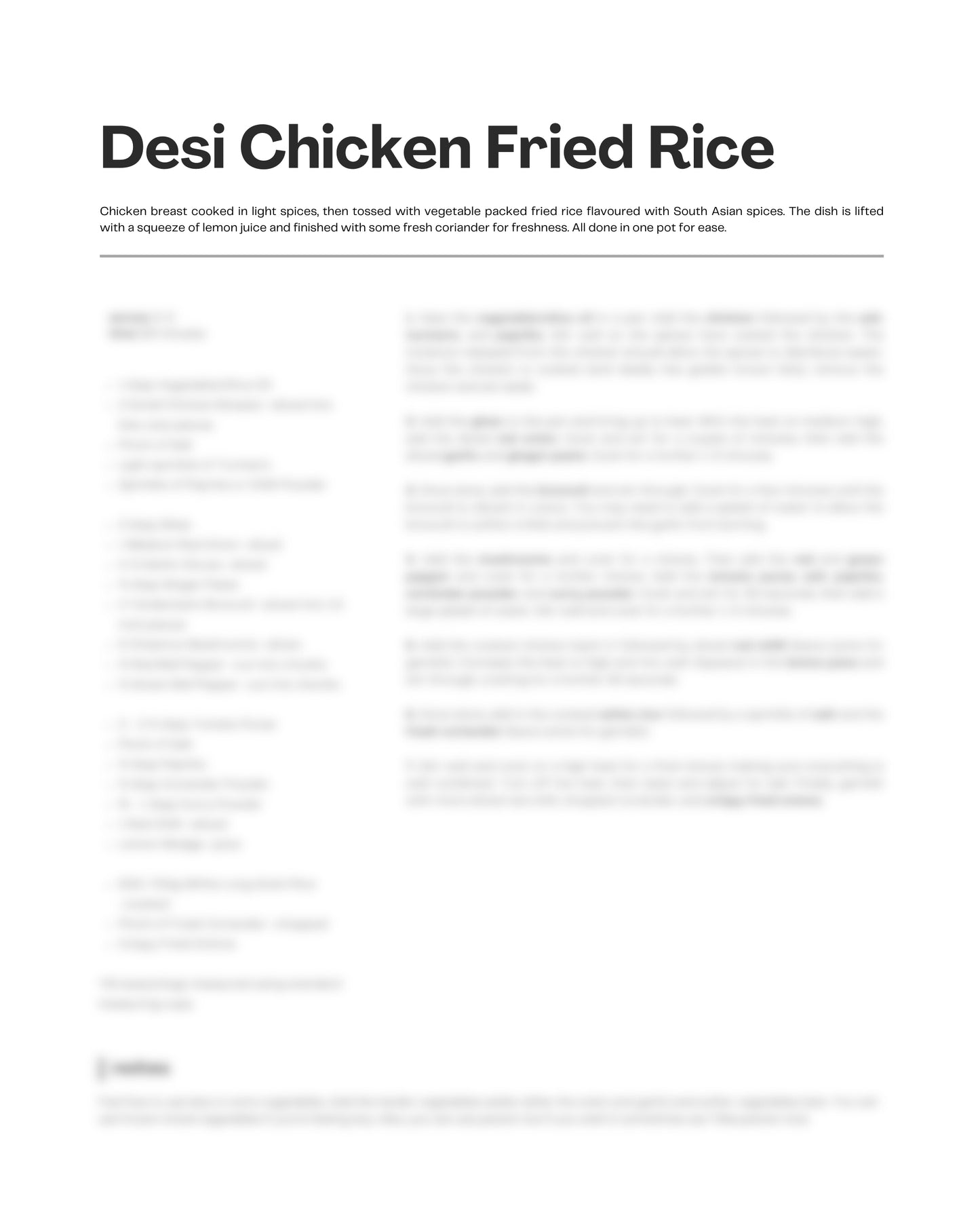 35. Desi Chicken Fried Rice e-Recipe