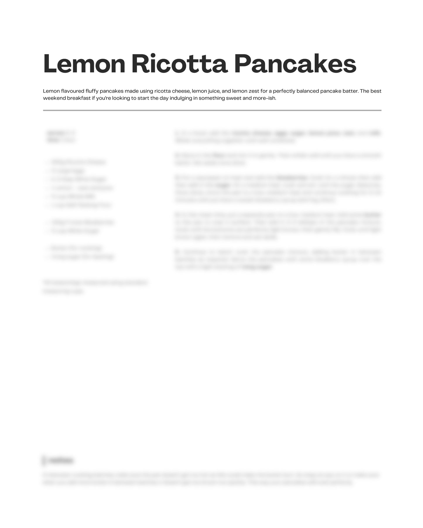 51. Lemon Ricotta Pancakes e-Recipe