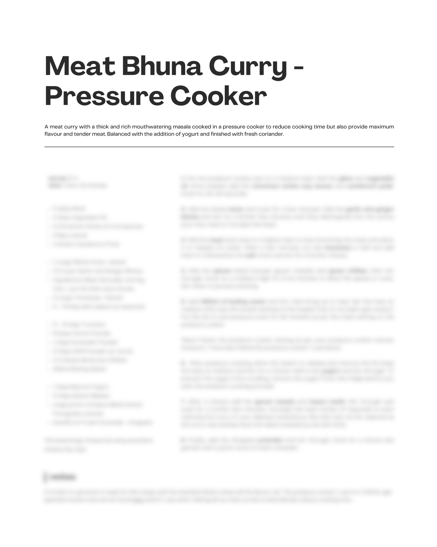 8. Meat Bhuna Curry (Pressure Cooker) e-Recipe