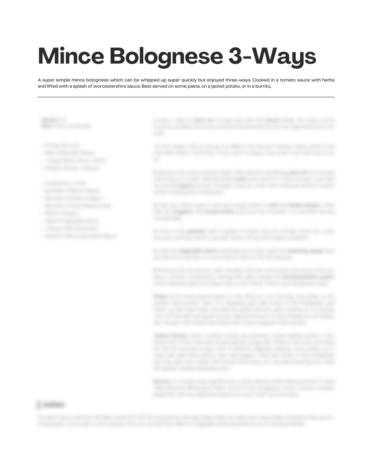 48. Mince Bolognese 3-Ways e-Recipe