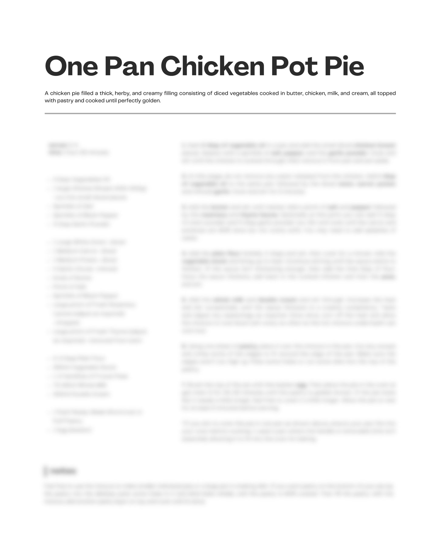 13. One Pan Chicken Pot Pie