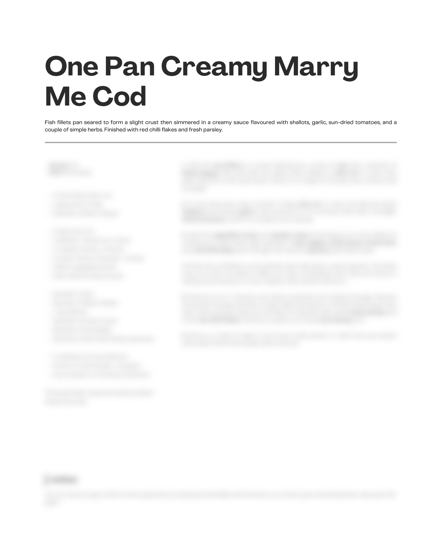84. One Pan Marry Me Cod