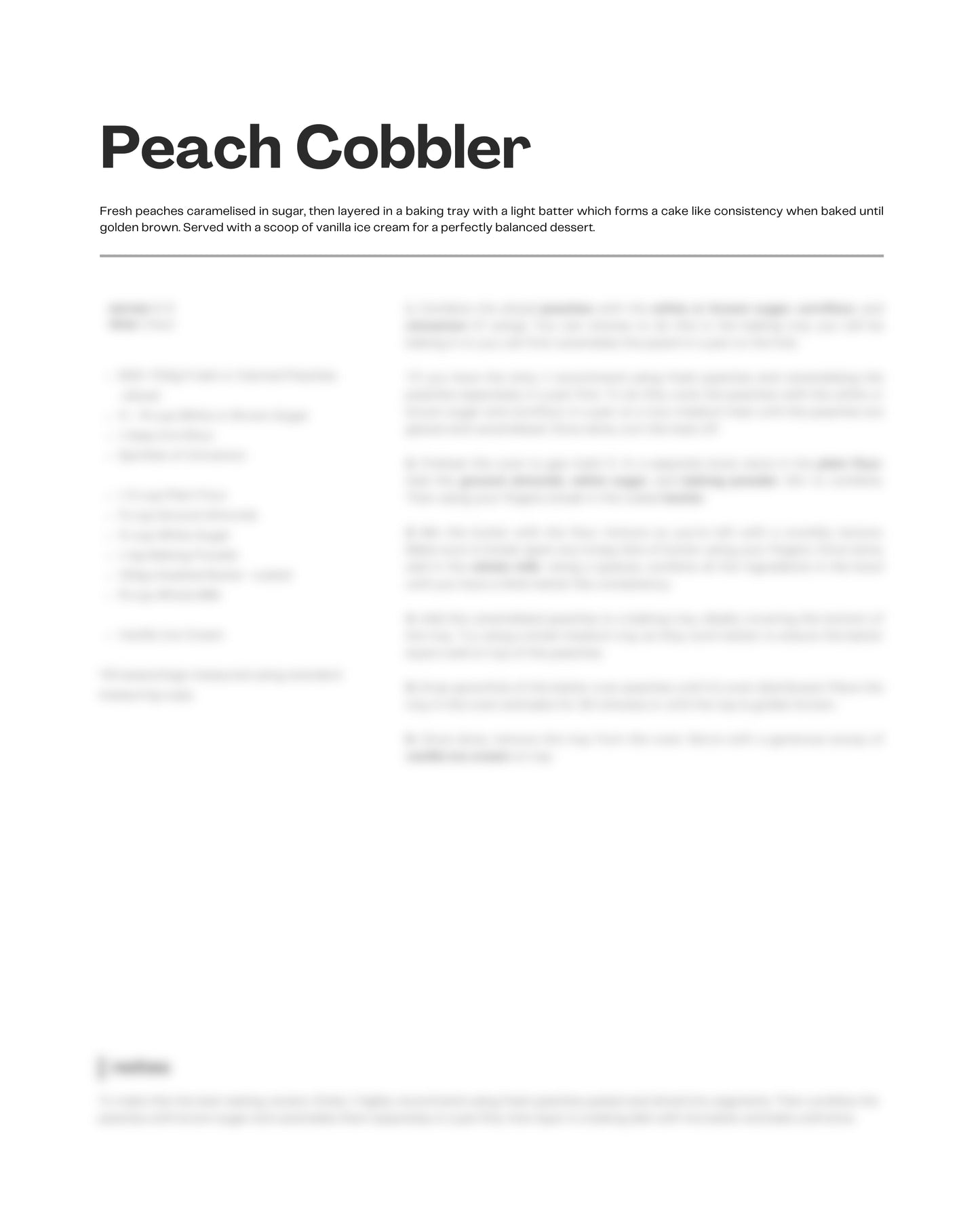 34. Peach Cobbler e-Recipe