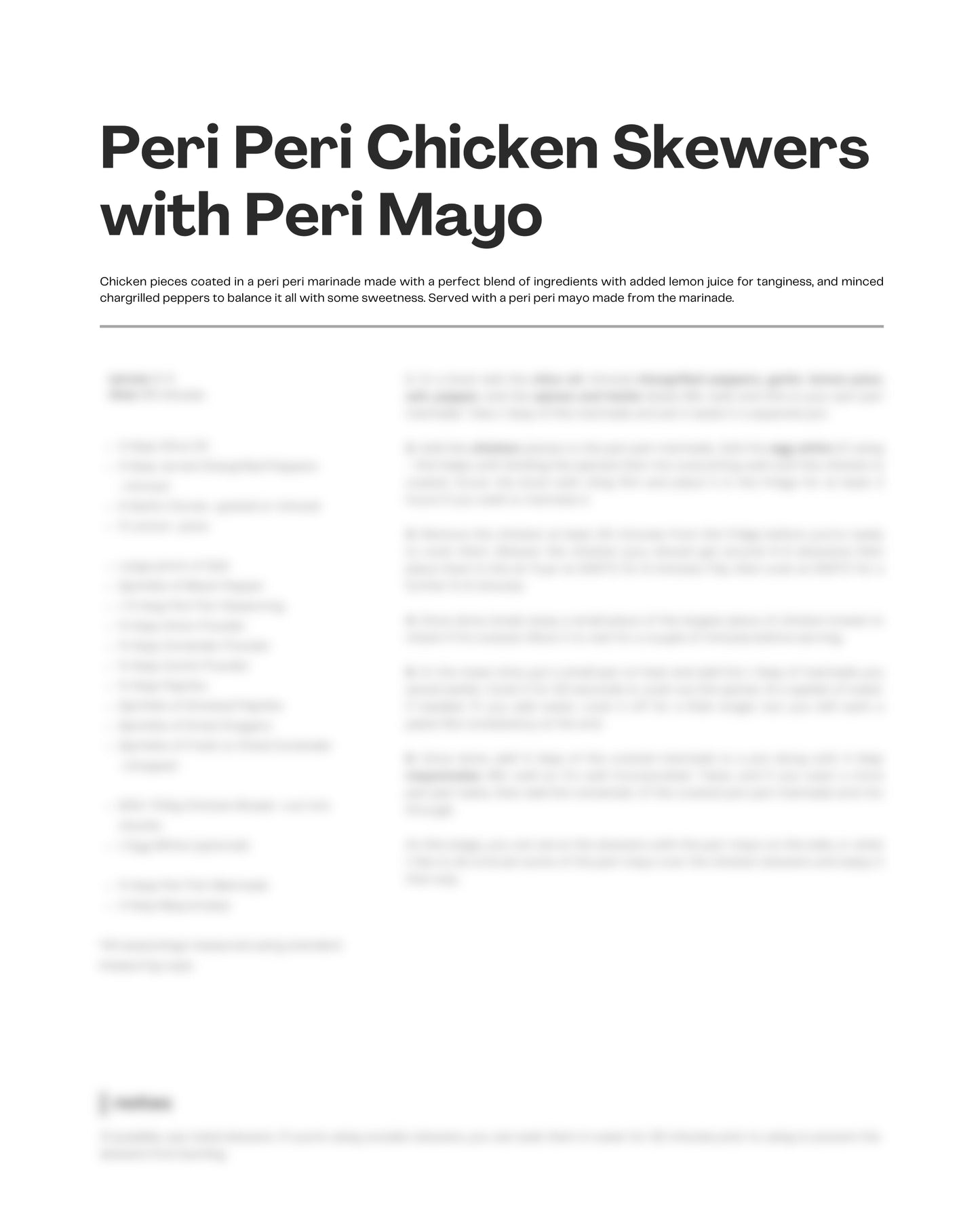 46. Peri Peri Chicken Skewers e-Recipe