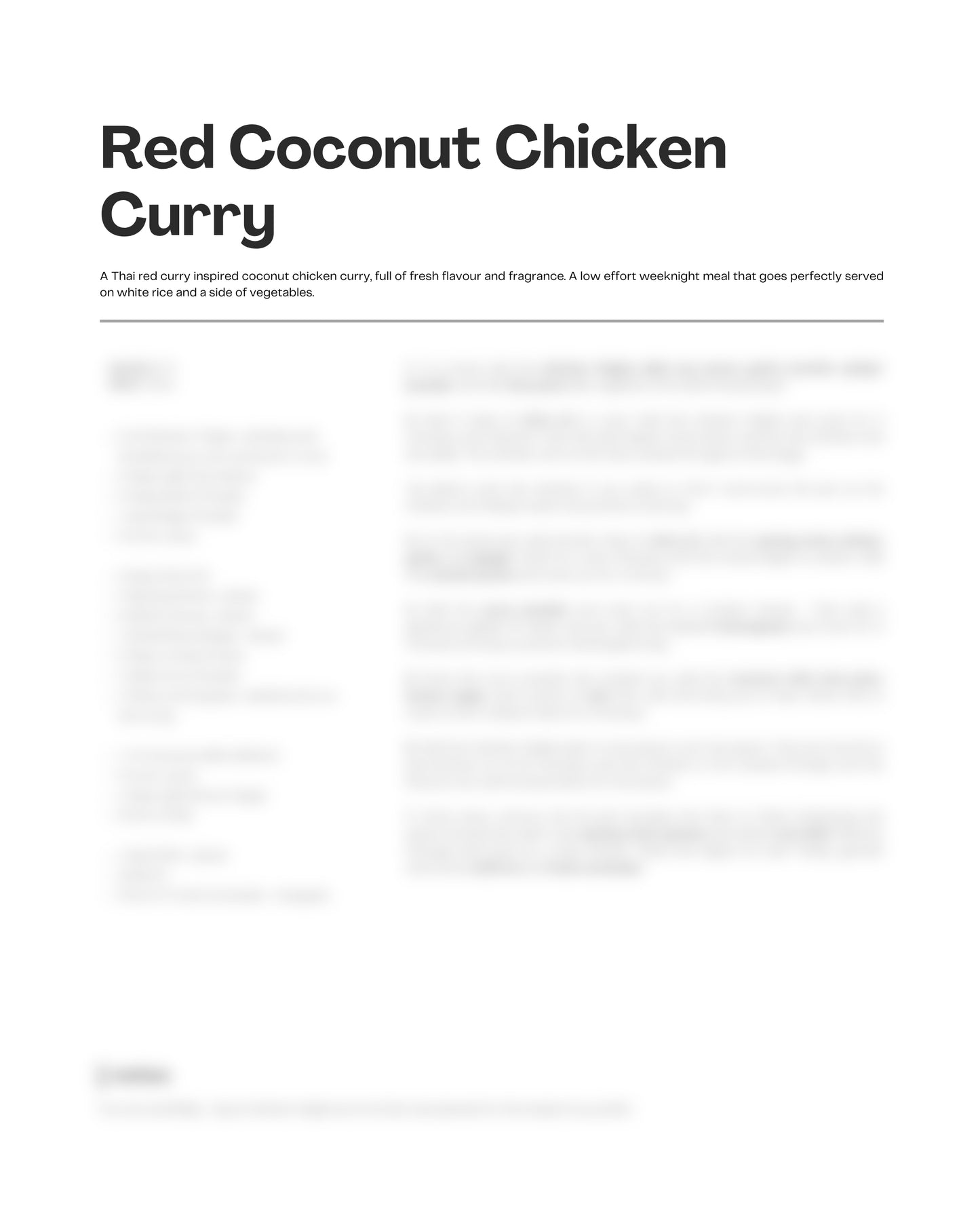 105. Red Coconut Chicken Curry