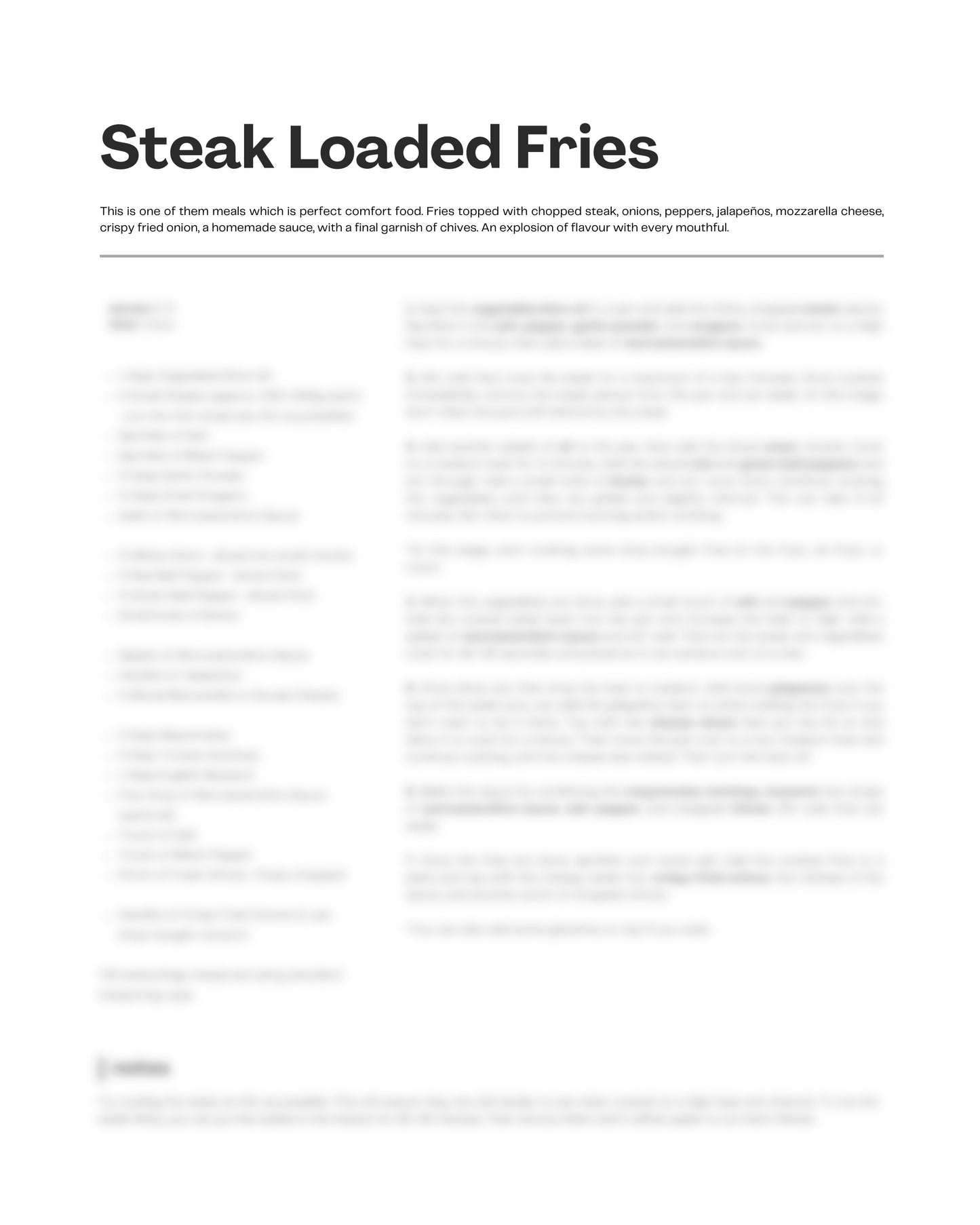 32. Steak Loaded Fries e-Recipe