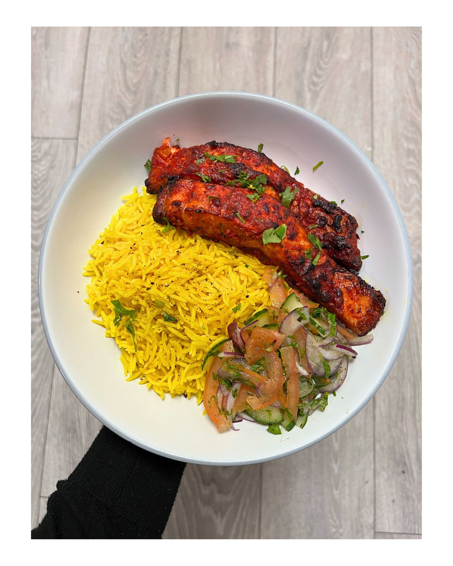 91. Air Fryer Tandoori Salmon and Pilau Rice e-Recipe