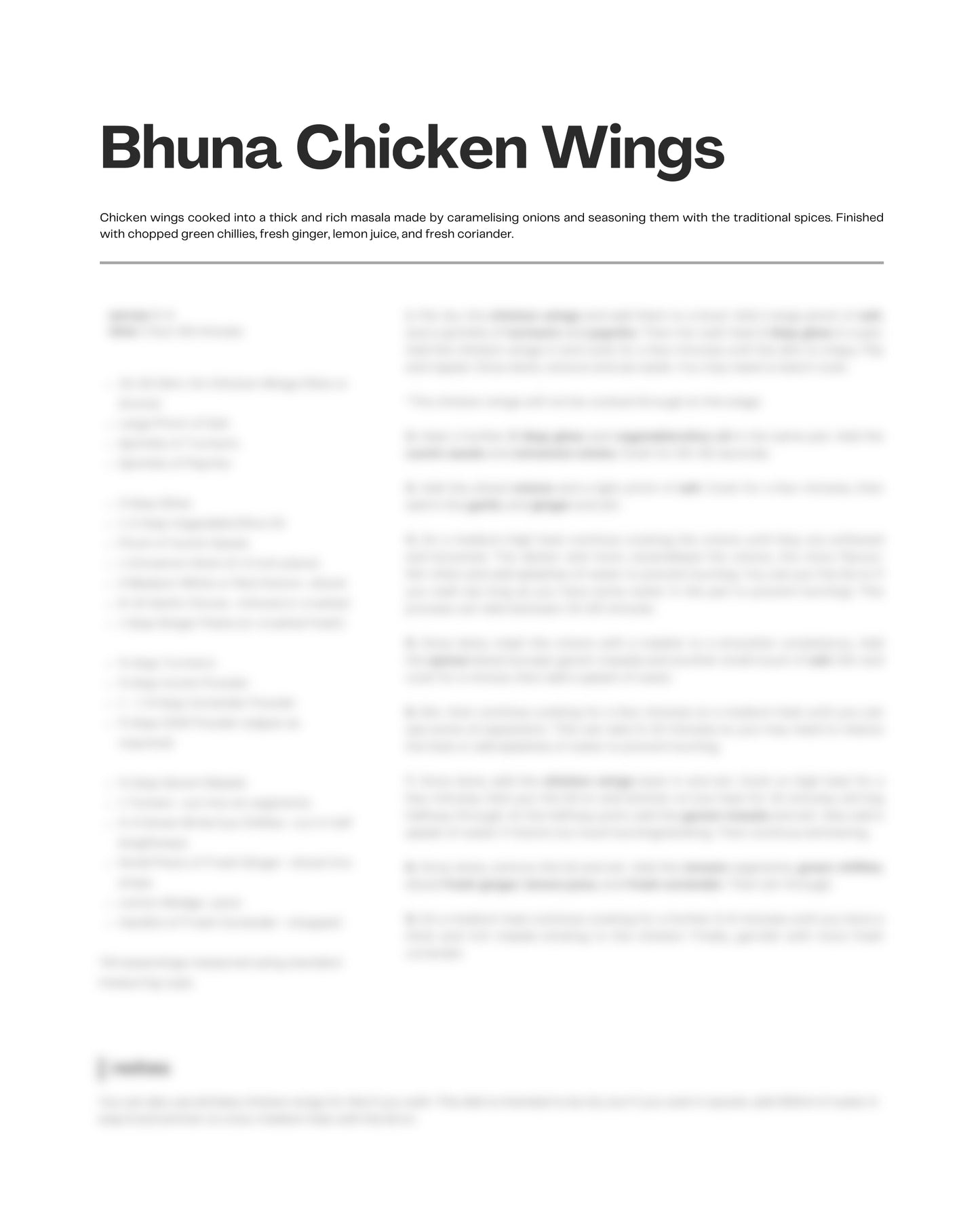 58. Bhuna Chicken Wings e-Recipe