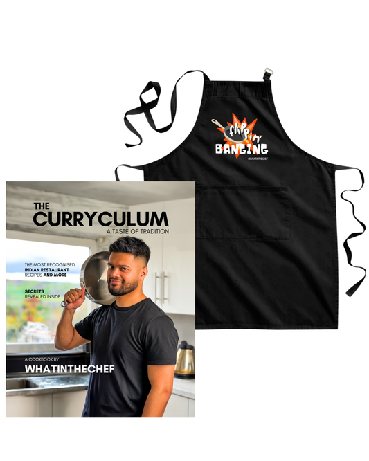 (BUNDLE) The Curryculum (Paperback) + "Flippin Banging" Apron