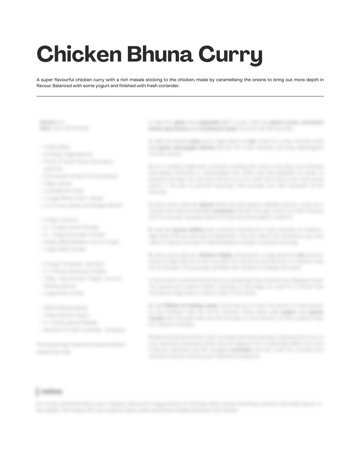 10. Chicken Bhuna Curry e-Recipe