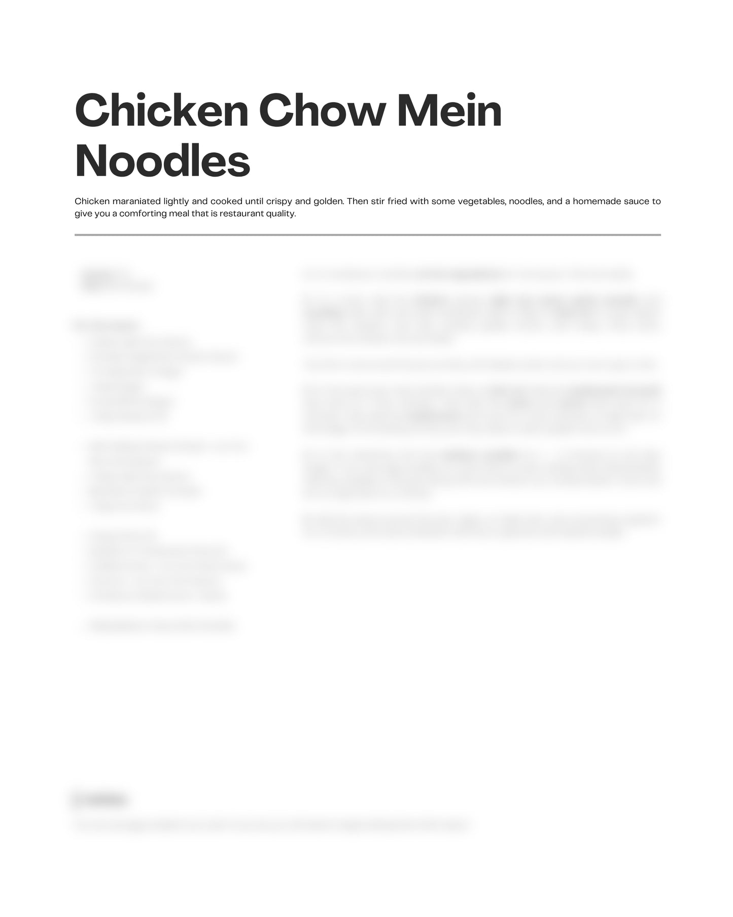 98. Chicken Chow Mein Noodles