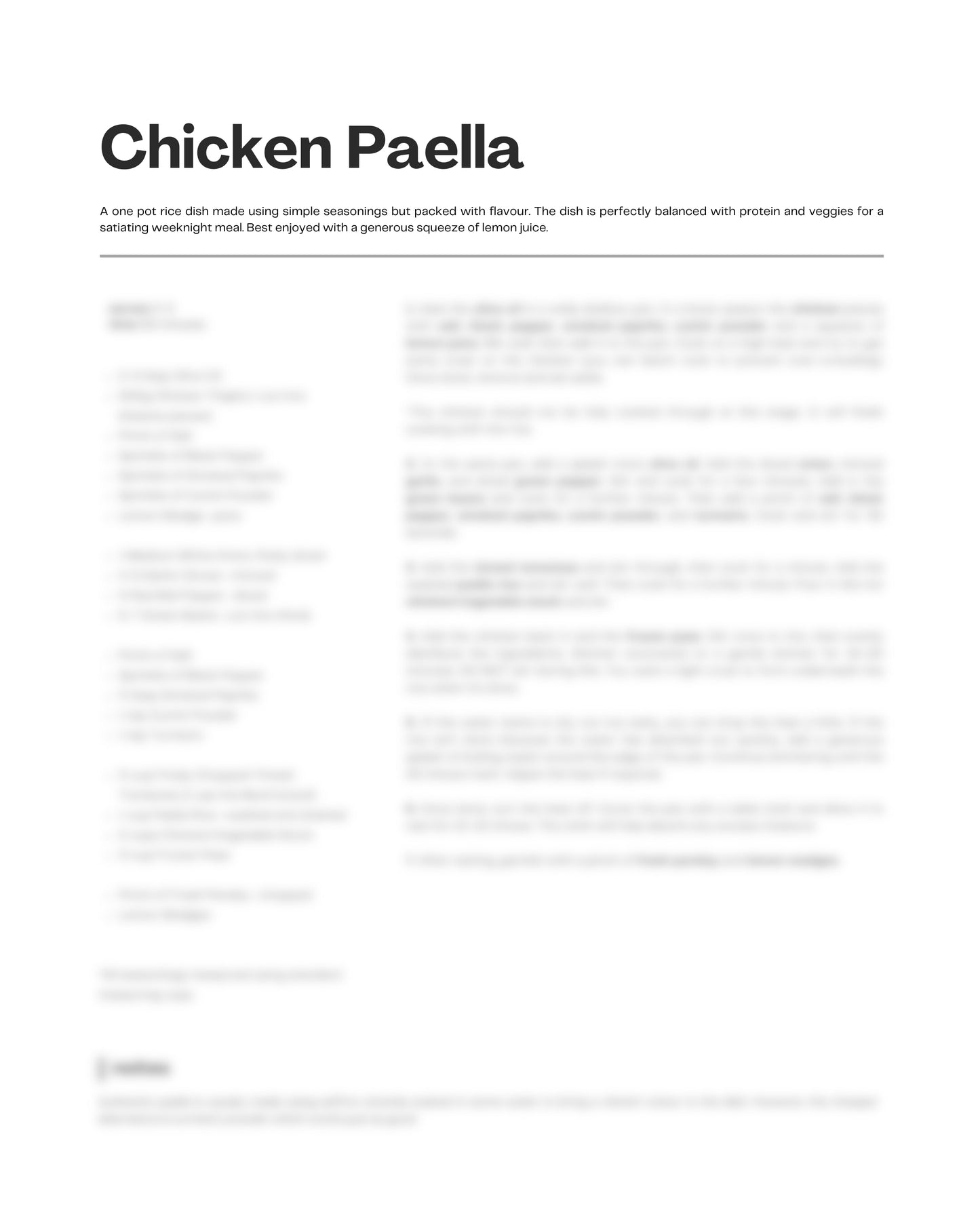 69. Chicken Paella e-Recipe