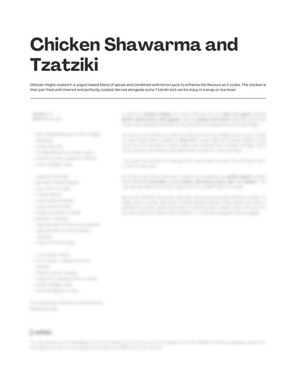 53. Chicken Shawarma and Tzatziki e-Recipe