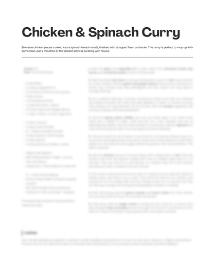 25. Chicken and Spinach Curry e-Recipe