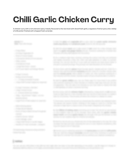 12. Chilli Garlic Chicken Curry e-Recipe