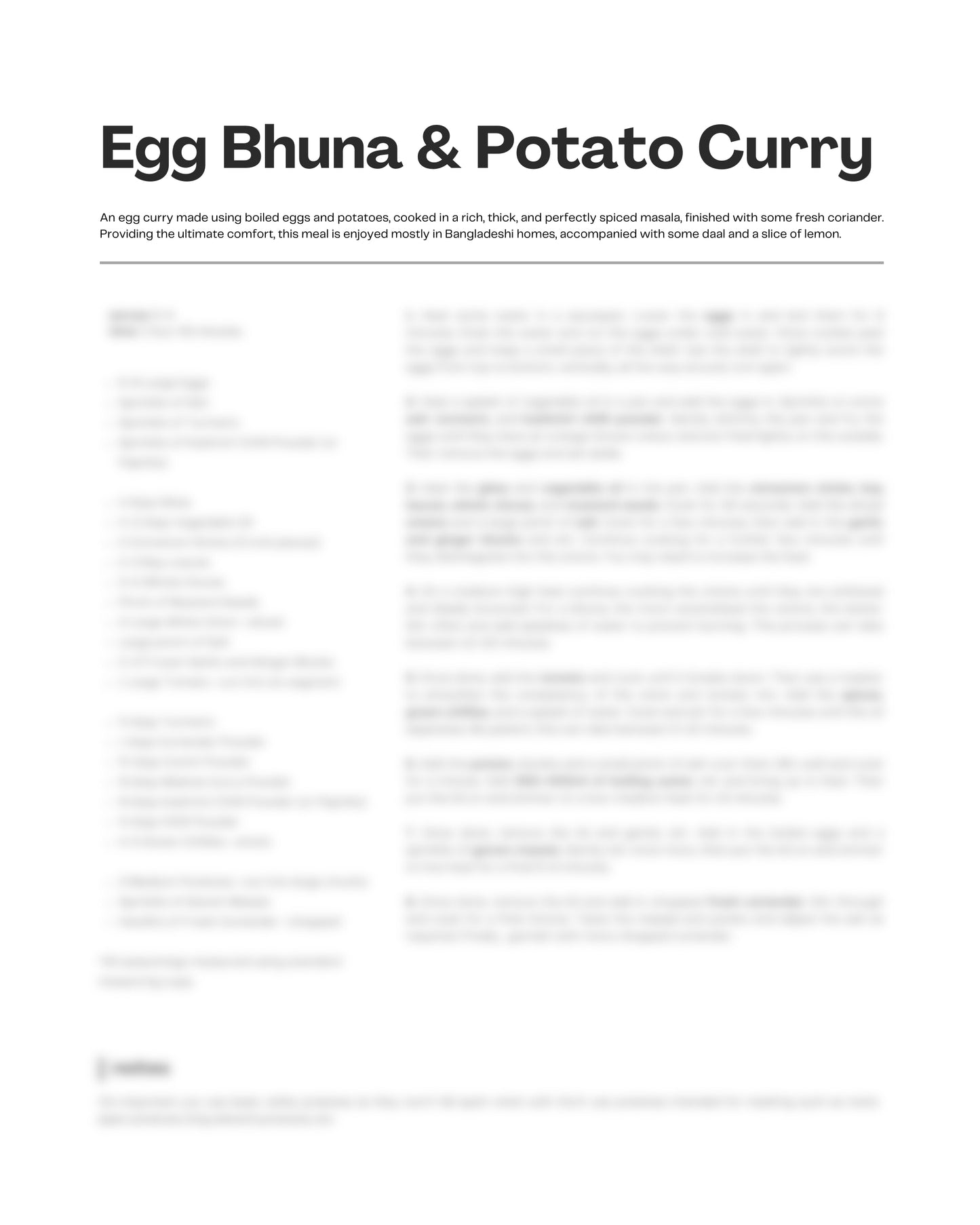 21. Egg Bhuna and Potato Curry e-Recipe