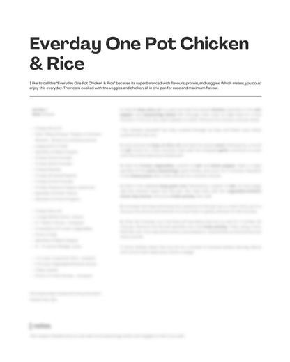 41. Everyday One Pot Chicken & Rice e-Recipe