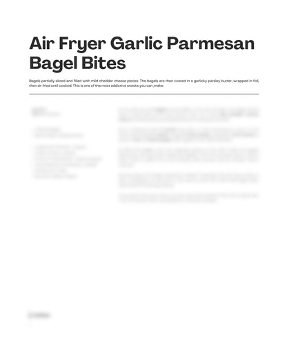 103. Air Fryer Garlic Parmesan Bagel Bite
