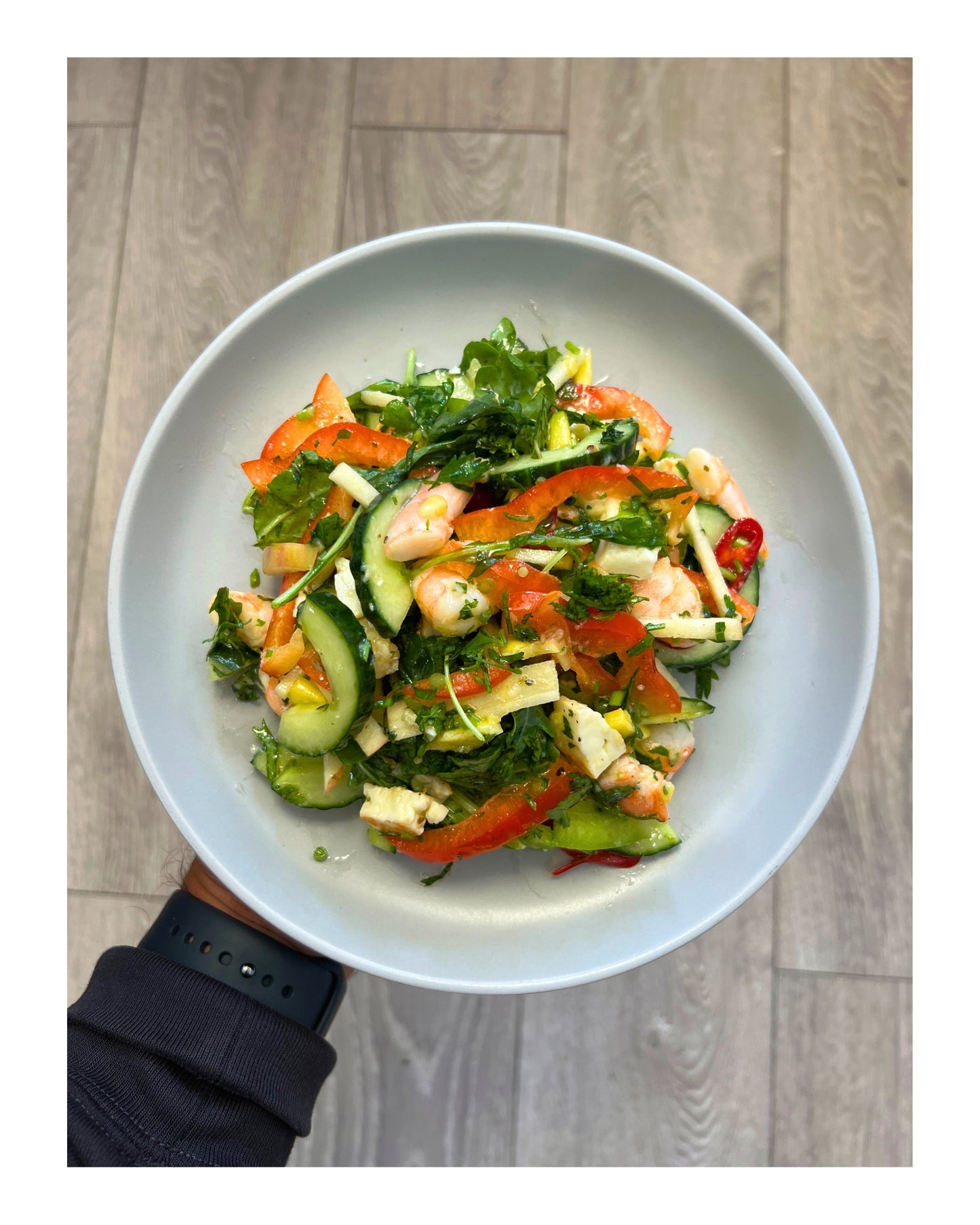 77. Halloumi Prawn Salad