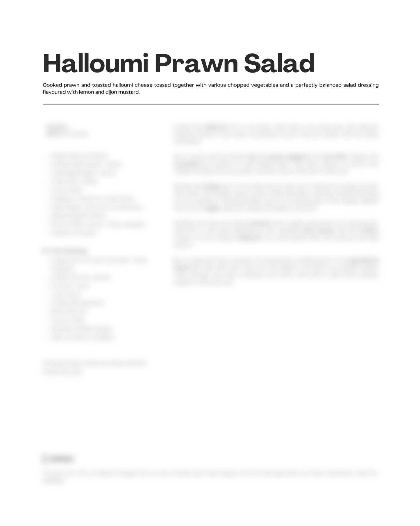 77. Halloumi Prawn Salad