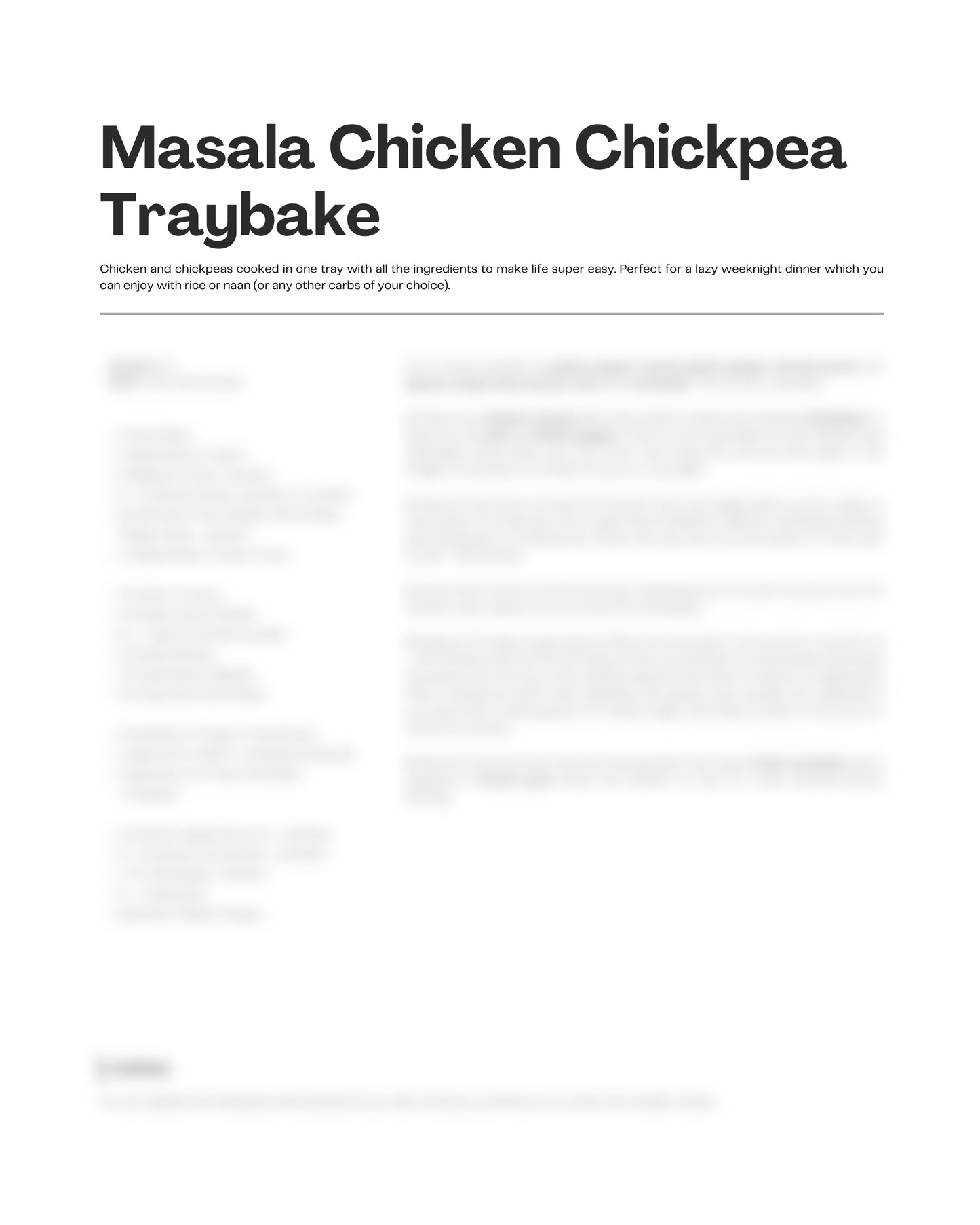 92. Masala Chicken Chickpea Traybake