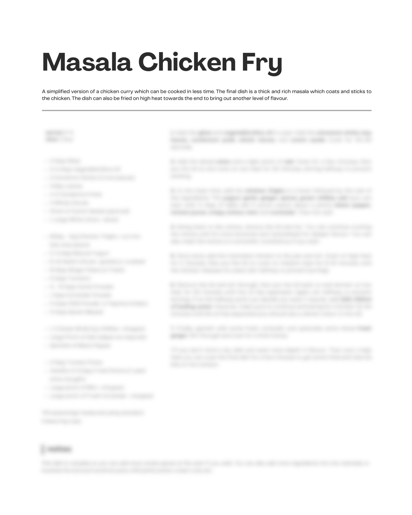63. Masala Chicken Fry e-Recipe
