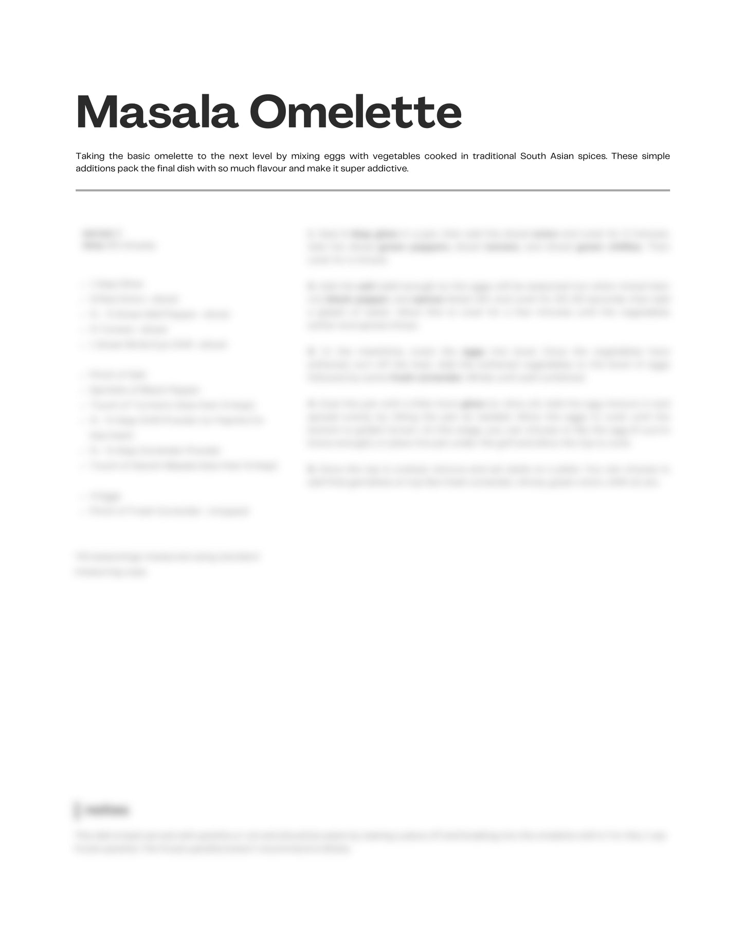 68. Masala Omelette e-Recipe