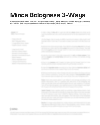48. Mince Bolognese 3-Ways e-Recipe
