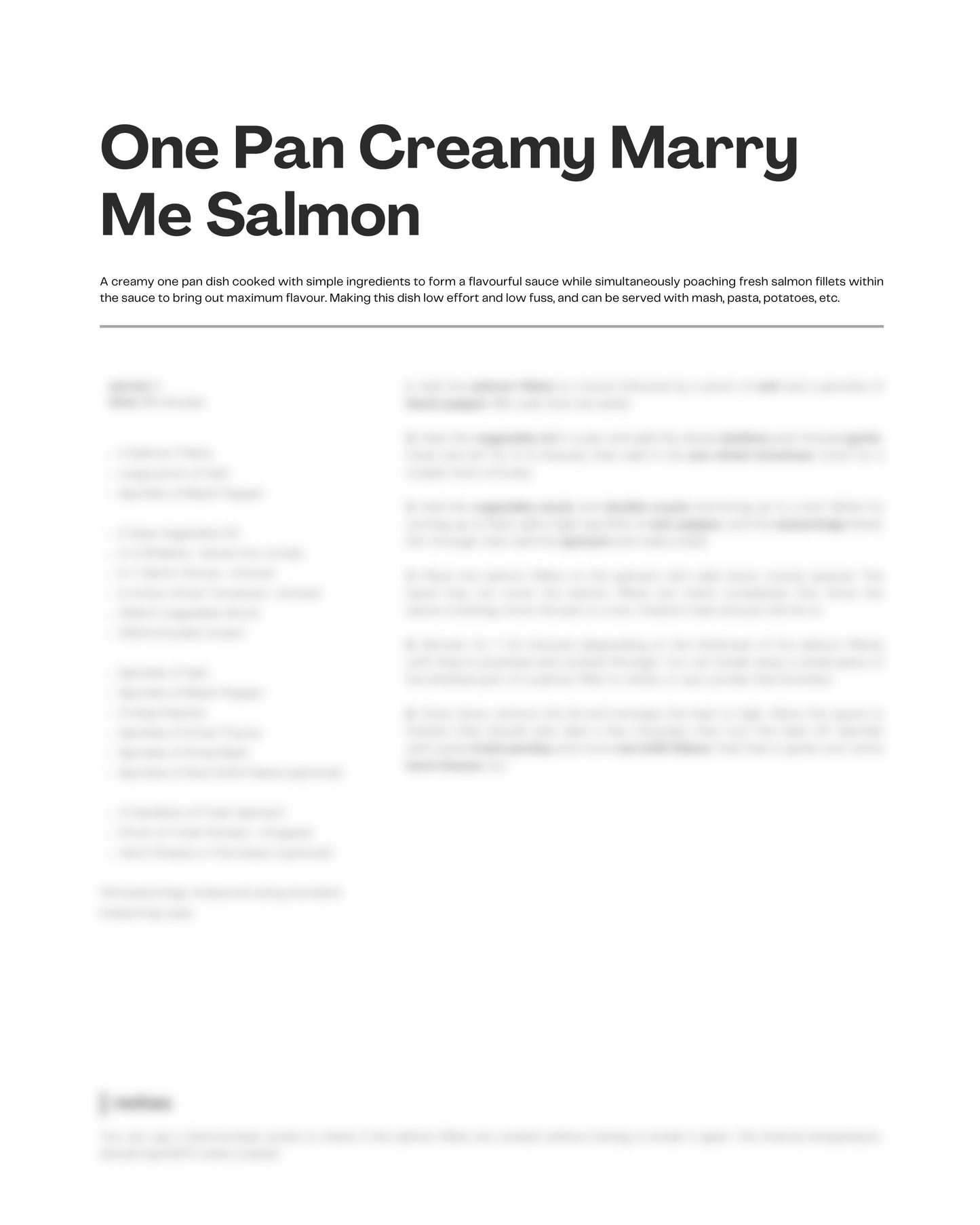 30. One Pan Marry Me Salmon e-Recipe