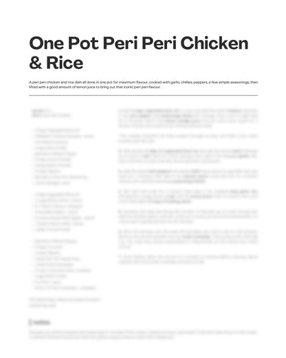 24. One Pot Peri Peri Chicken & Rice e-Recipe