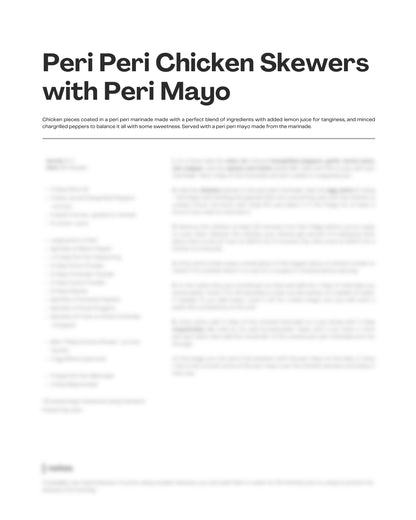 46. Peri Peri Chicken Skewers e-Recipe
