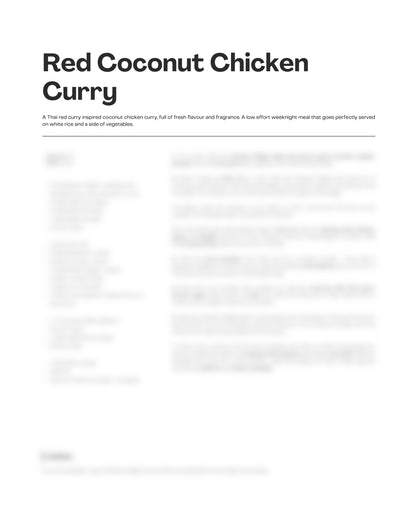 105. Red Coconut Chicken Curry