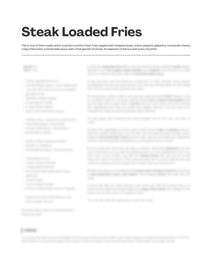 32. Steak Loaded Fries e-Recipe