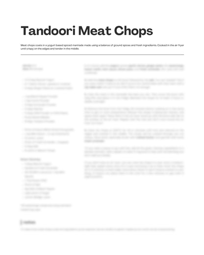61. Tandoori Meat Chops e-Recipe