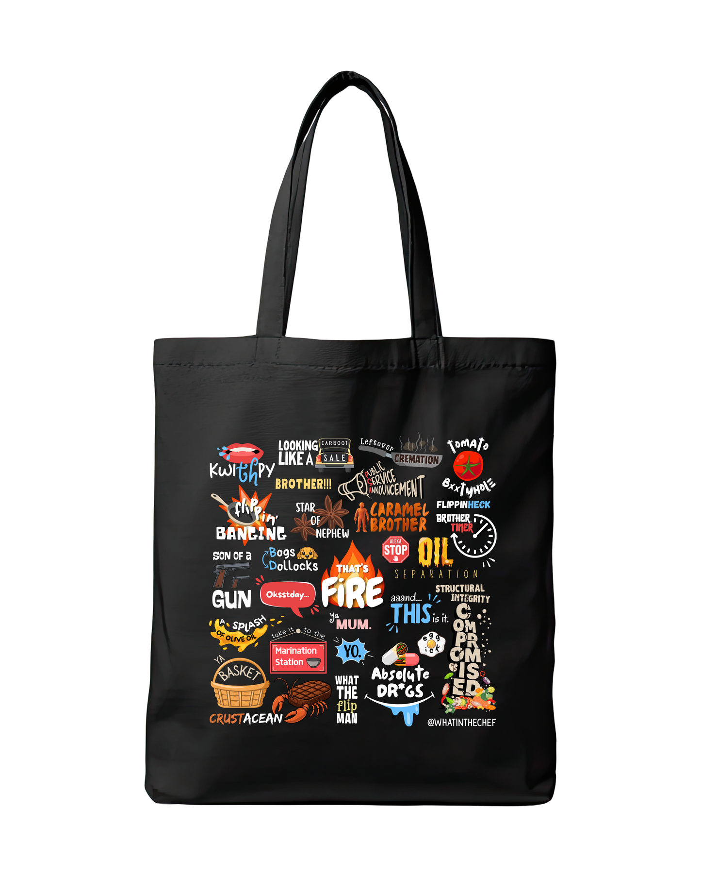 WhatInTheChef Quotes Tote (41cm x 37cm)