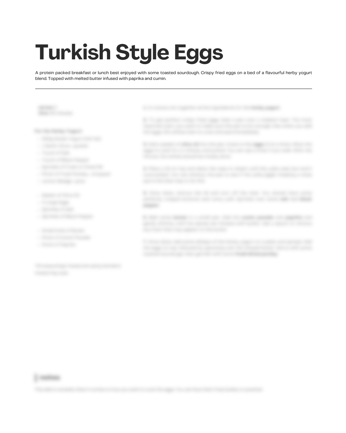 65. Turkish Style Eggs e-Recipe